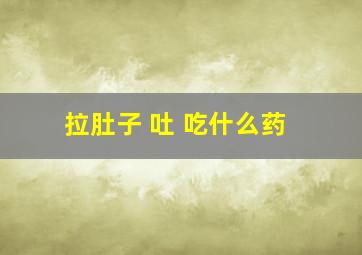 拉肚子 吐 吃什么药